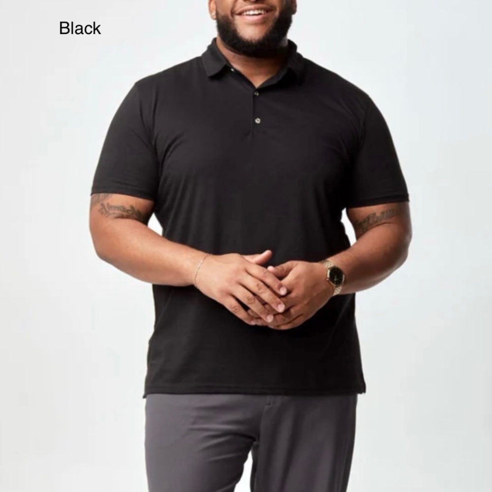 Fresh Clean Threads/Tees Black Men’s Polo Shirt Various Sizes - Picture 6 of 11